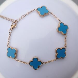 Blue Clover Bracelet/ V.C./V.C.&A Inspired